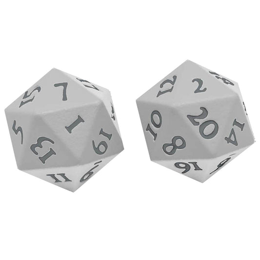 Vivid Heavy Metal Dice: White (2d20)