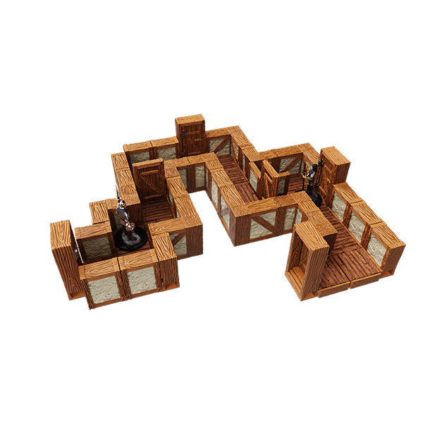 Warlock Tiles: Town & Village- 1 in. Straight Walls Expansion