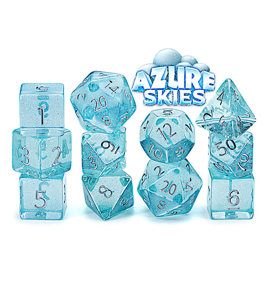 “Azure Skies” Holographic Dice