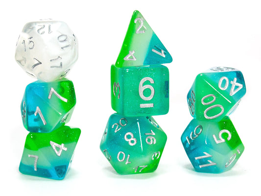 RPG Dice Set (7): Blue Hawaiian