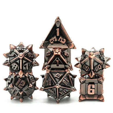 Warrior's Flail: Copper - Metal RPG Dice Set