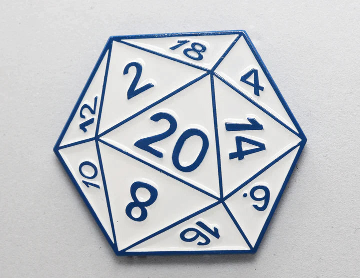 Shadow Variant D20 Enamel Pin:  Blue