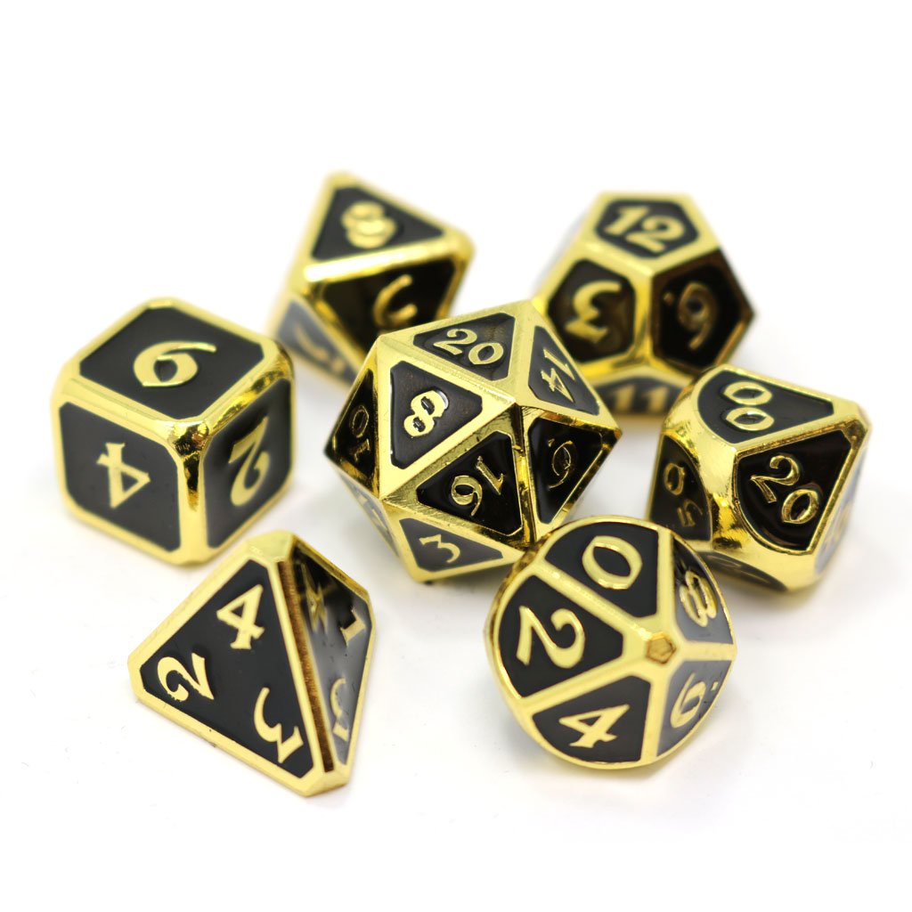 7 Piece RPG Set - Mythica Gold Onyx