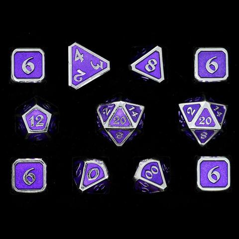 Die Hard Dice 11 Piece RPG Set - Mythica Platinum Amethyst