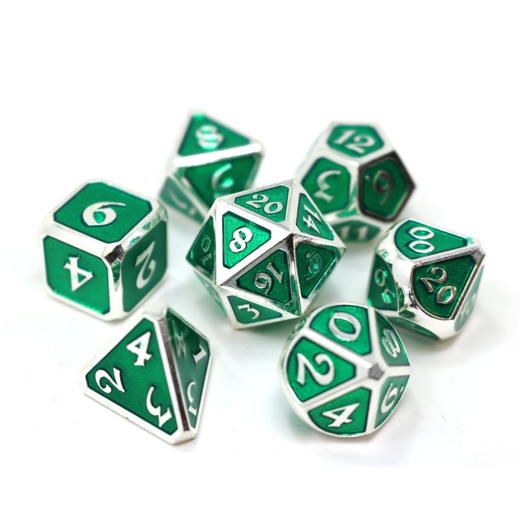 7 Piece RPG Set - Mythica Platinum Emerald