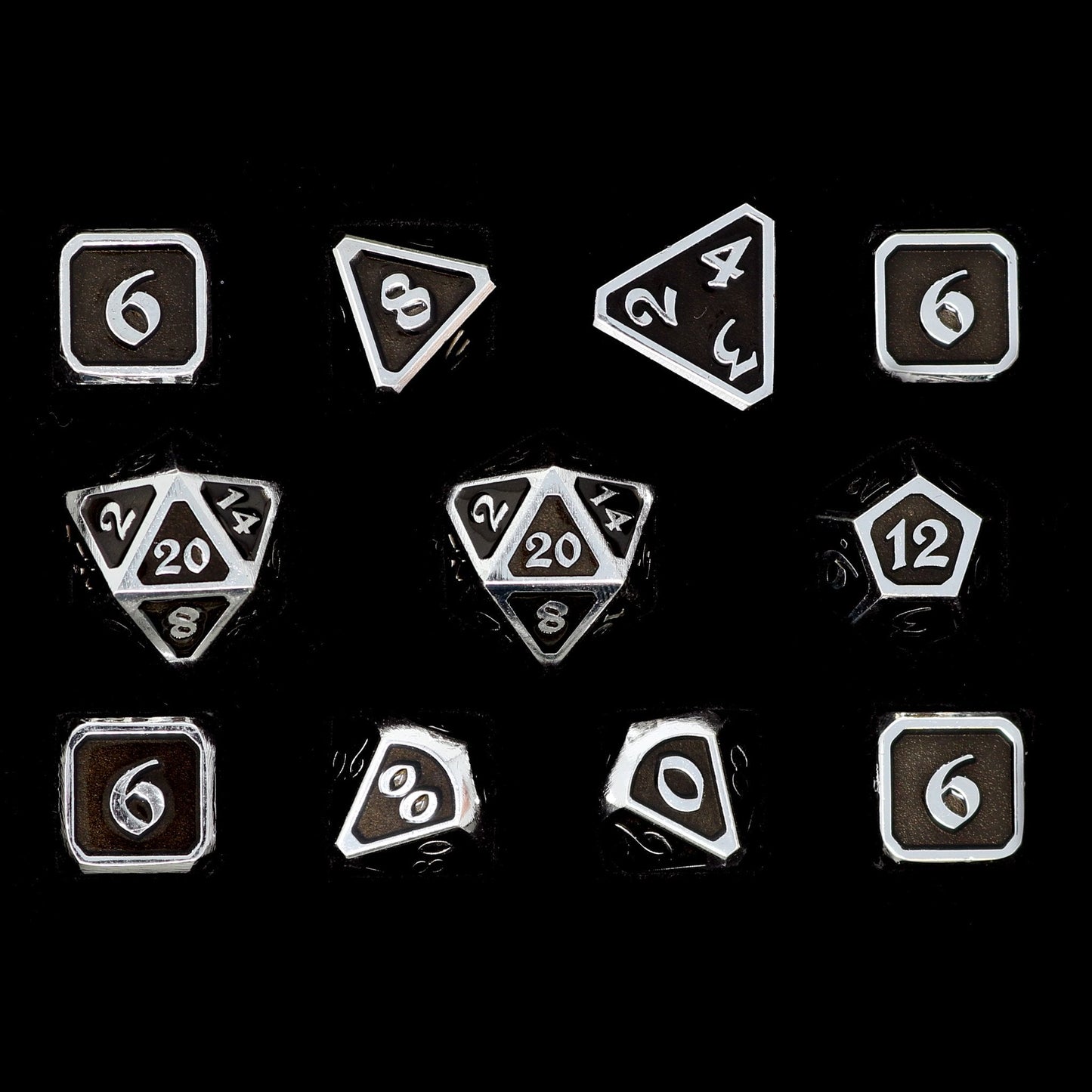 Die Hard Dice 11 Piece RPG Set - Mythica Platinum Onyx