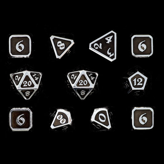 Die Hard Dice 11 Piece RPG Set - Mythica Platinum Onyx