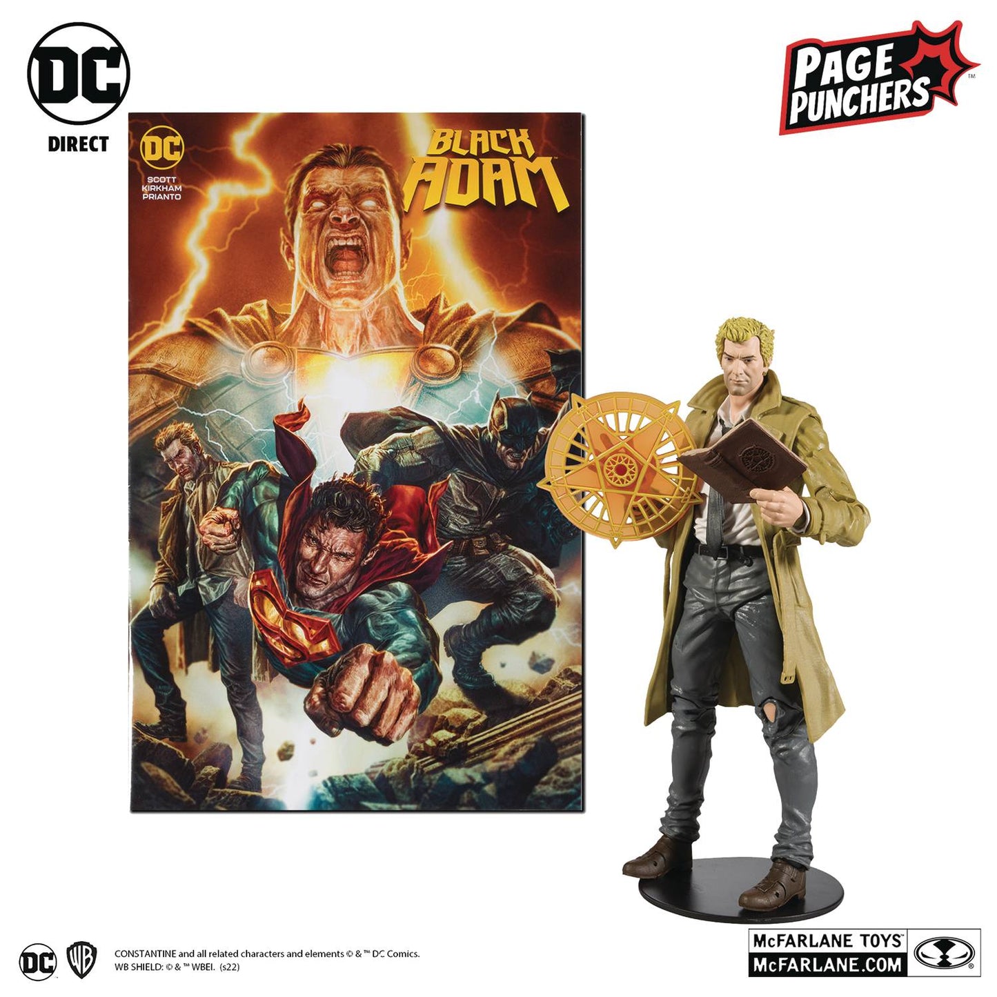 DC Direct Black Adam Comic:  John Constantine 7in AF with Comic