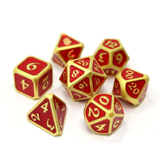 7 Piece RPG Set - Mythica Satin Gold Ruby