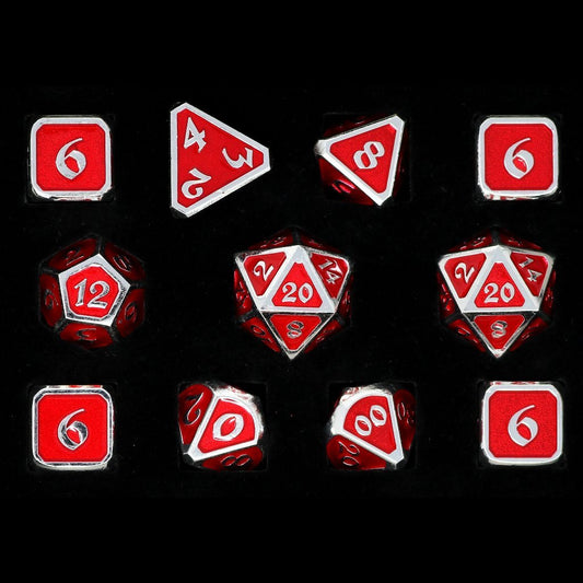 Die Hard Dice 11 Piece RPG Set - Mythica Platinum Ruby