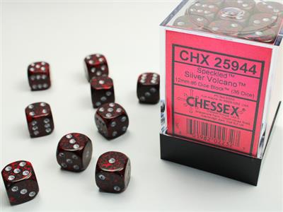 Chessex: Speckled Silver Volcano D6 (36) 12mm