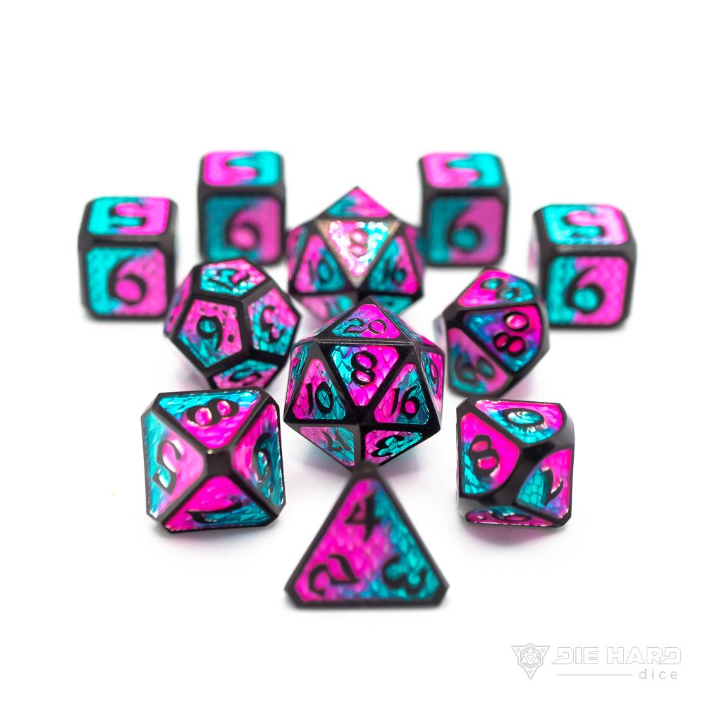 Die Hard Dice 11 Piece RPG Set - Drakona Embers Cazn