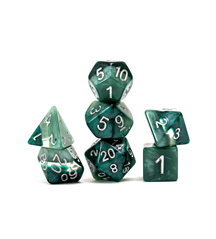 “Adamantine” Supernova Dice (7 Polyhedral Dice Set)