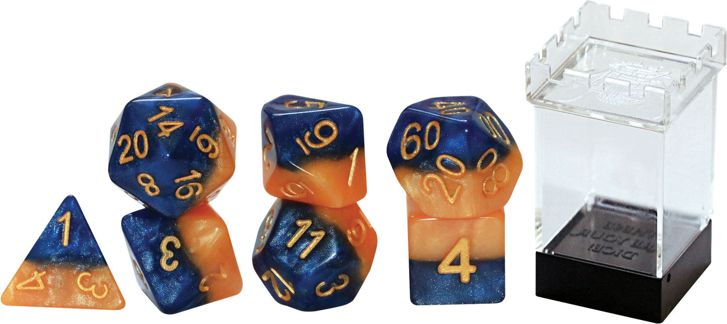 Halfsies Dice: King`s Dice (7 Polyhedral Dice Set)