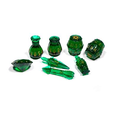 PolyHero Rogue 8 Dice Set emerald Emissary