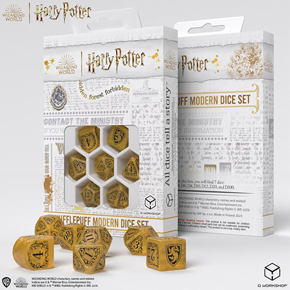 Harry Potter Dice: Hufflepuff Yellow Set